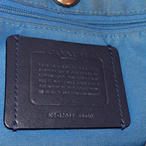 Coach Derby blue leather tote - Picture 9 of 10